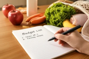 Budget grocery list for family of 4 — Weekly & Monthly